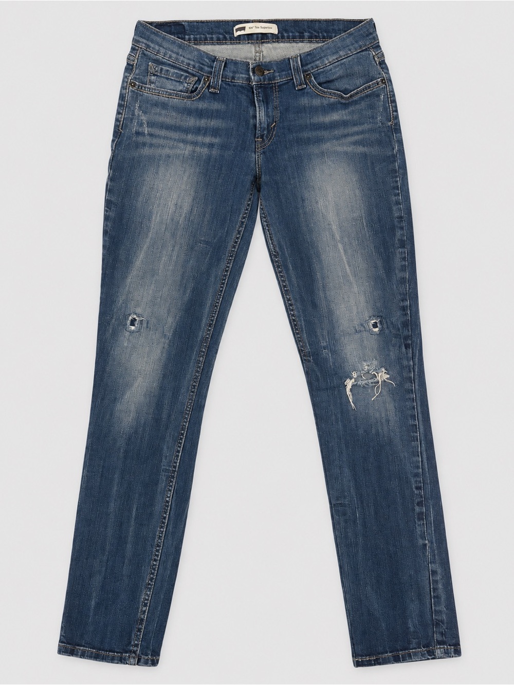 Levi’s 524 Too Superlow Jeans W31 L32 Low Rise Distressed Y2K Denim